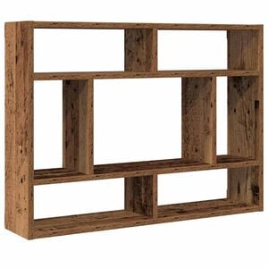 vidaXL v&aelig;ghylde 75x16x55 cm konstrueret tr&aelig; antikt tr&aelig;