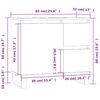 vidaXL badeværelsesskab 65x33x60 cm konstrueret træ sort