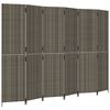 vidaXL rumdeler 6 paneler polyrattan gr&aring;
