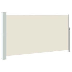 vidaXL sammenrullelig sidemarkise til terrassen 170x300 cm cremefarvet
