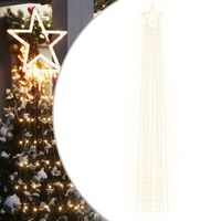 vidaXL juletræslys 320 LED'er 375 cm varmt hvidt lys