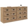vidaXL Sideboards med skuffe 2 pcs Artisan Egetr&aelig; 70 x 35,5 x 67,5 cm