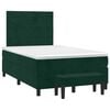 vidaXL kontinentalseng med madras 120x190 cm velour m&oslash;rkegr&oslash;n