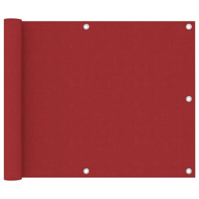 vidaXL altanafskærmning 75x600 cm oxfordstof rød