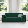 vidaXL 3-personers sofa 220x77x82 cm fl&oslash;jl m&oslash;rkegr&oslash;n