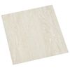 vidaXL Gulvplanker Cremehvid 5,11 m&sup2; 55 stk. PVC