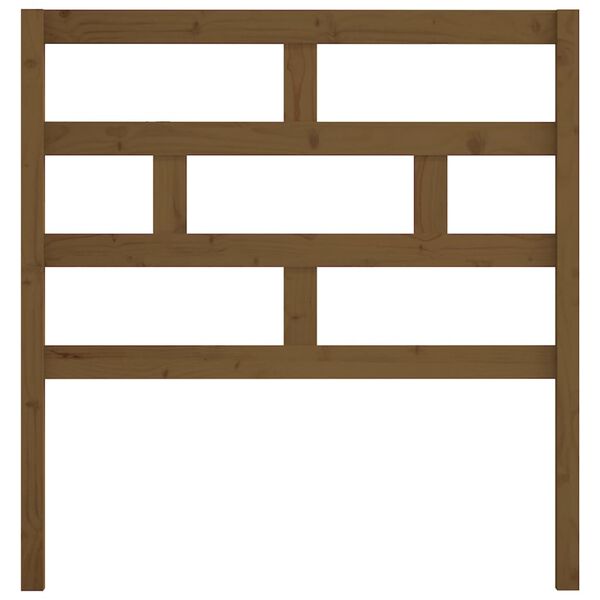 vidaXL sengegærde 96x4x100 cm massivt fyrretræ gyldenbrun