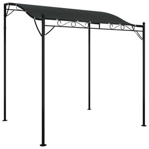 vidaXL baldakin 2x2,3 m 180 g/m&sup2; stof og st&aring;l antracitgr&aring;
