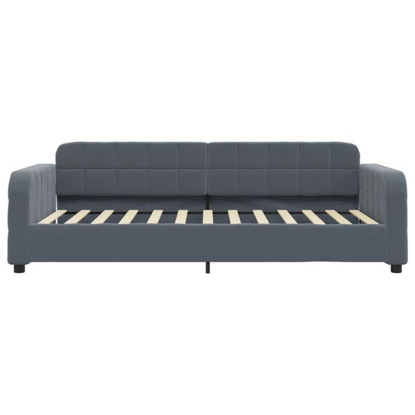 vidaXL daybed med madras 80x200 cm velour mørkegrå