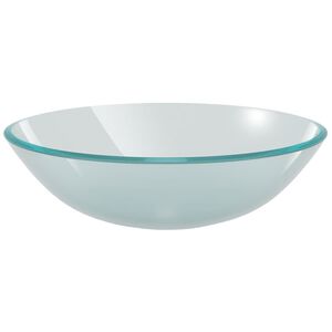 vidaXL h&aring;ndvask i h&aelig;rdet glas 42 cm matteret