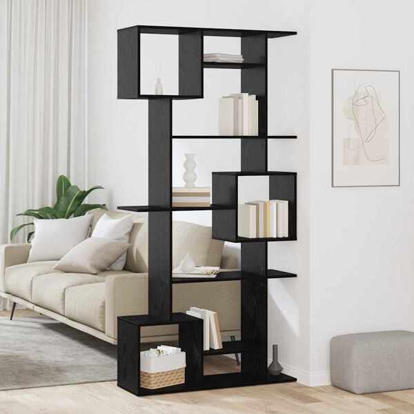 vidaXL Bogskab Sort eg 92 x 29 x 188 cm Konstrueret tr&aelig;