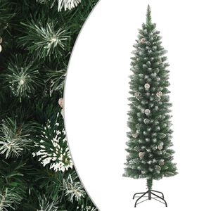 vidaXL kunstigt smalt juletr&aelig; med juletr&aelig;sfod 120 cm PVC
