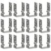 vidaXL hegnsankre 12 stk. s&oslash;lv 10x6x15 cm galvaniseret st&aring;l