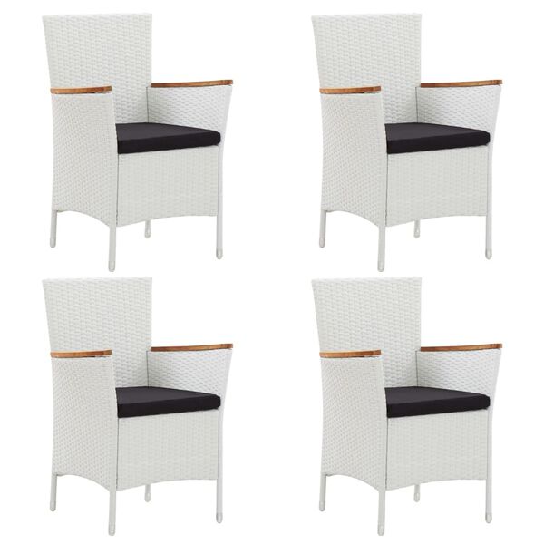 vidaXL spisebordss&aelig;t til haven 5 dele hvid