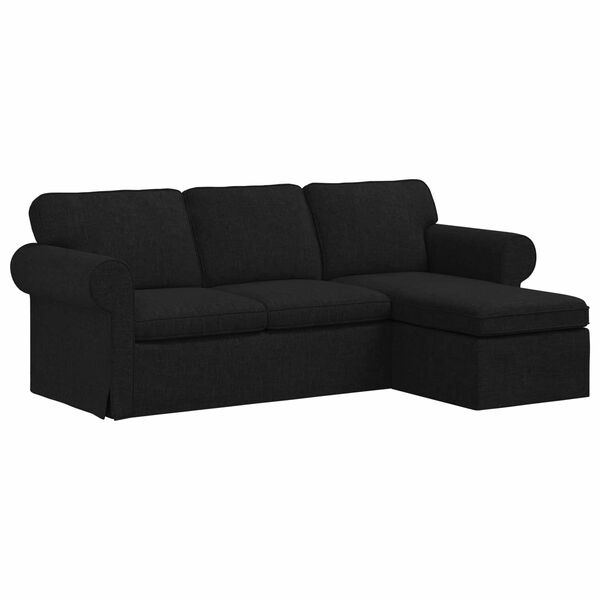 vidaXL Sofa Sort Samlede dimensioner: 215 x 138 x 80 cm (B x D x H)