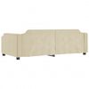 vidaXL daybed 100x200 cm stof cremefarvet