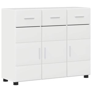 vidaXL Sideboard FLORIN 88,5 x 30,5 x 73 cm H&oslash;j gloss hvid