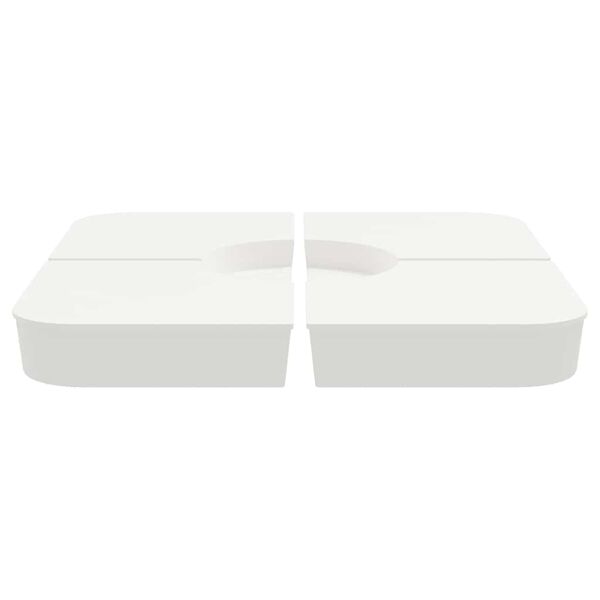 vidaXL 4 dele parasolbund til parasolfod 100 kg PP