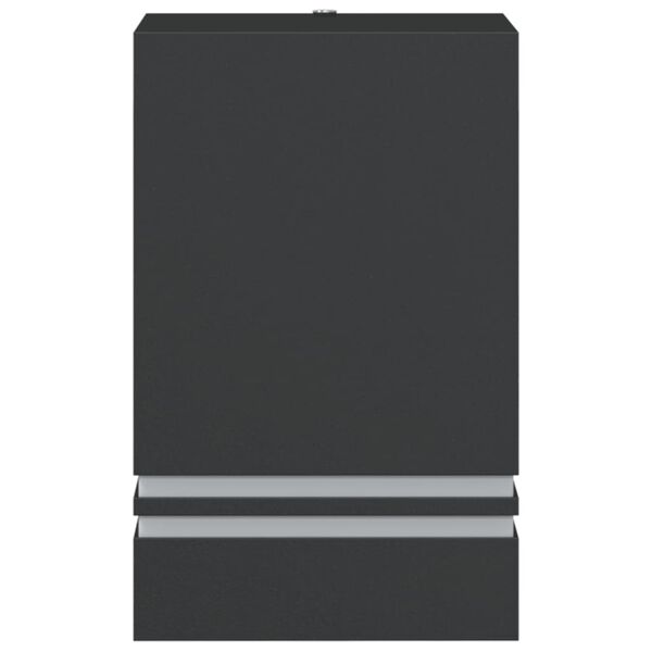 vidaXL udend&oslash;rs v&aelig;glamper 2 stk. rustfrit st&aring;l sort