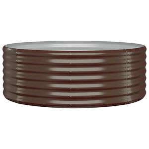 vidaXL plantekasse 100x100x36 cm galvaniseret st&aring;l brun