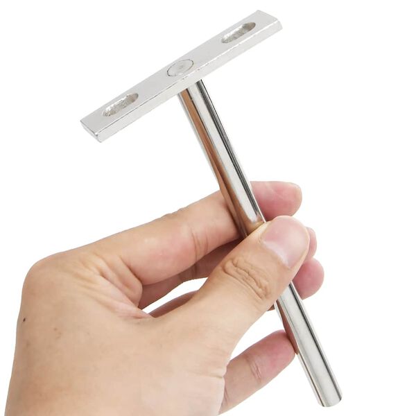 vidaXL flydende hyldekn&aelig;gte 12 stk. usynlige &Oslash;10x150 mm kulstofst&aring;l