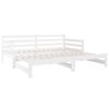 vidaXL daybed med udtr&aelig;k 2x(90x190) cm massivt fyrretr&aelig; hvid