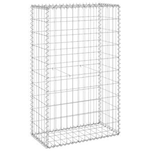 vidaXL gabionv&aelig;g med d&aelig;ksler 60x30x100 cm galvaniseret st&aring;l