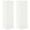 vidaXL Planteholder 2 pcs Hvid 30 x 30 x 100 cm St&aring;l