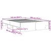 vidaXL sengestel 140x200 cm konstrueret træ grå sonoma-eg