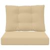 vidaXL Udend&oslash;rs Sofa Pude 2 pcs Beige Polyester