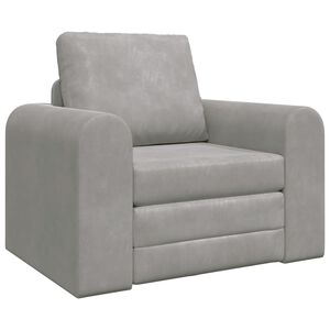 vidaXL Sovesofa Lysegr&aring; 98 x 71 x 83 cm Fl&oslash;jl