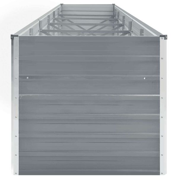 vidaXL forh&oslash;jet plantekasse 480x80x77 cm galvaniseret st&aring;l gr&aring;