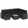 vidaXL sofas&aelig;t til haven 8 dele med hynder polyrattan sort