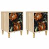 vidaXL Natskab LOCHEM 2 stk. Sonoma-eg 36 x 33 x 50 cm Konstrueret tr&aelig;