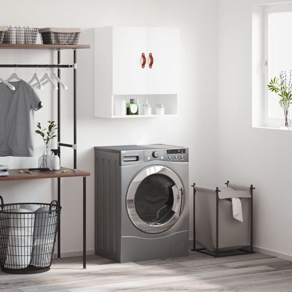 vidaXL vægskab 60x31x70 cm konstrueret træ hvid