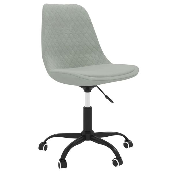 vidaXL drejelige spisebordsstole 6 stk. stof lysegr&aring;