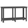 vidaXL arbejdsbord 140x50x80 cm massivt fyrretr&aelig; gr&aring;