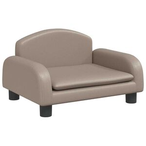 vidaXL hundeseng 50x40x30 cm kunstl&aelig;der cappuccinofarvet