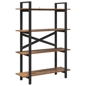 vidaXL Bogreol 4 niveauer 100 x 33,5 x 140 cm Konstrueret tr&aelig;