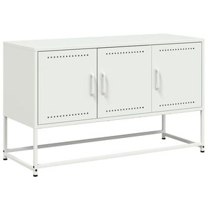 vidaXL tv-bord 100,5x39x60,5 cm st&aring;l hvid