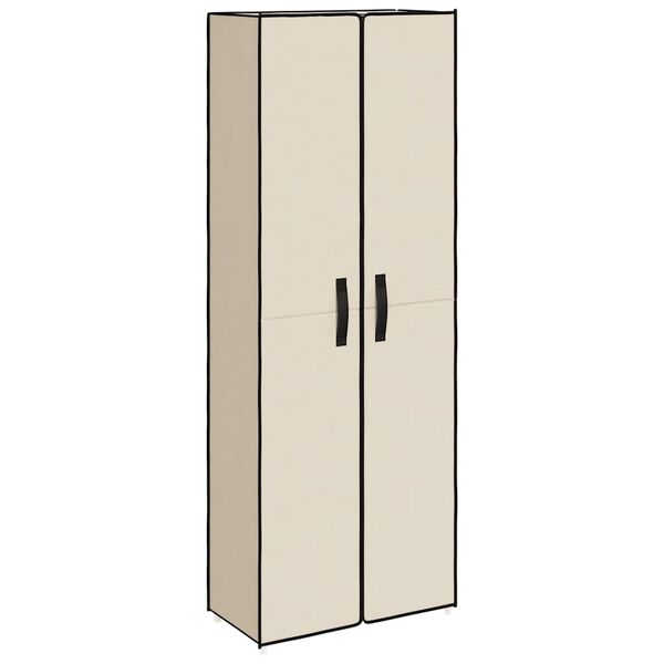 vidaXL skoskab 60x30x166 stof cremefarvet