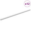 vidaXL Skab Stang 12 stk. S&oslash;lv 864 x 15 x 29 mm Aluminiumlegering