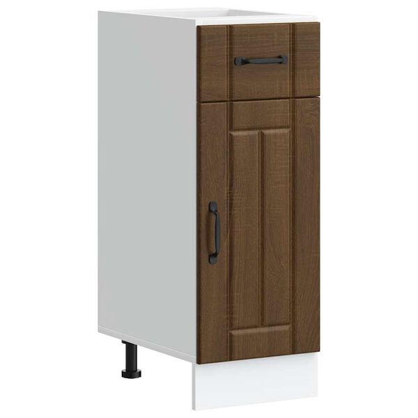 vidaXL k&oslash;kkenunderskab Lucca konstrueret tr&aelig; brun egetr&aelig;sfarve