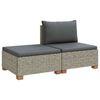 vidaXL 2 stk. Rattan Lounge S&aelig;t med Puder GENDT Naturlig rattan