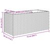 vidaXL plantekasser 2 stk. med 2 potter 72x30x32 cm polyrattan brun
