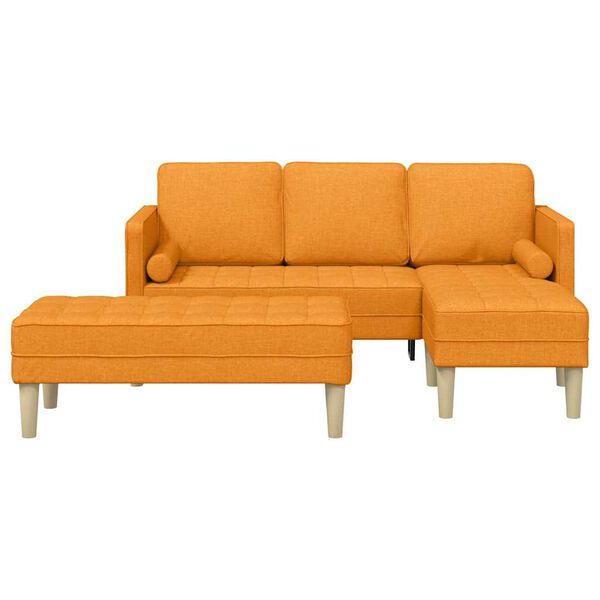 vidaXL Sofa S&aelig;t med pude 2 pcs M&oslash;rk Gul Polyester