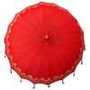 vidaXL Balinesisk parasol med base R&oslash;d 215 x 215 x 260 cm