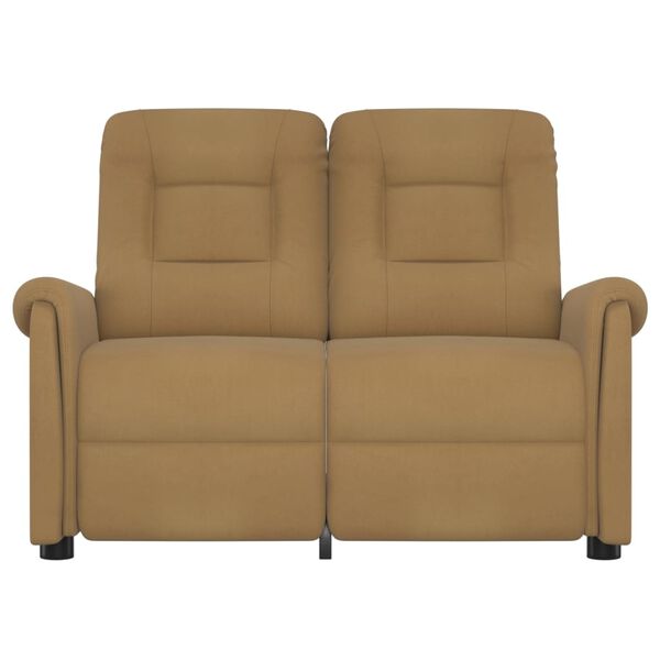 vidaXL 2-personers massagestol mikrofiberstof gråbrun