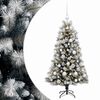vidaXL Kunstigt h&aelig;ngslet juletr&aelig; med julekugler 120 cm 150 LED'er