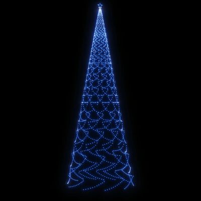 vidaXL juletræ med spyd 3000 LED'er 800 cm blåt lys